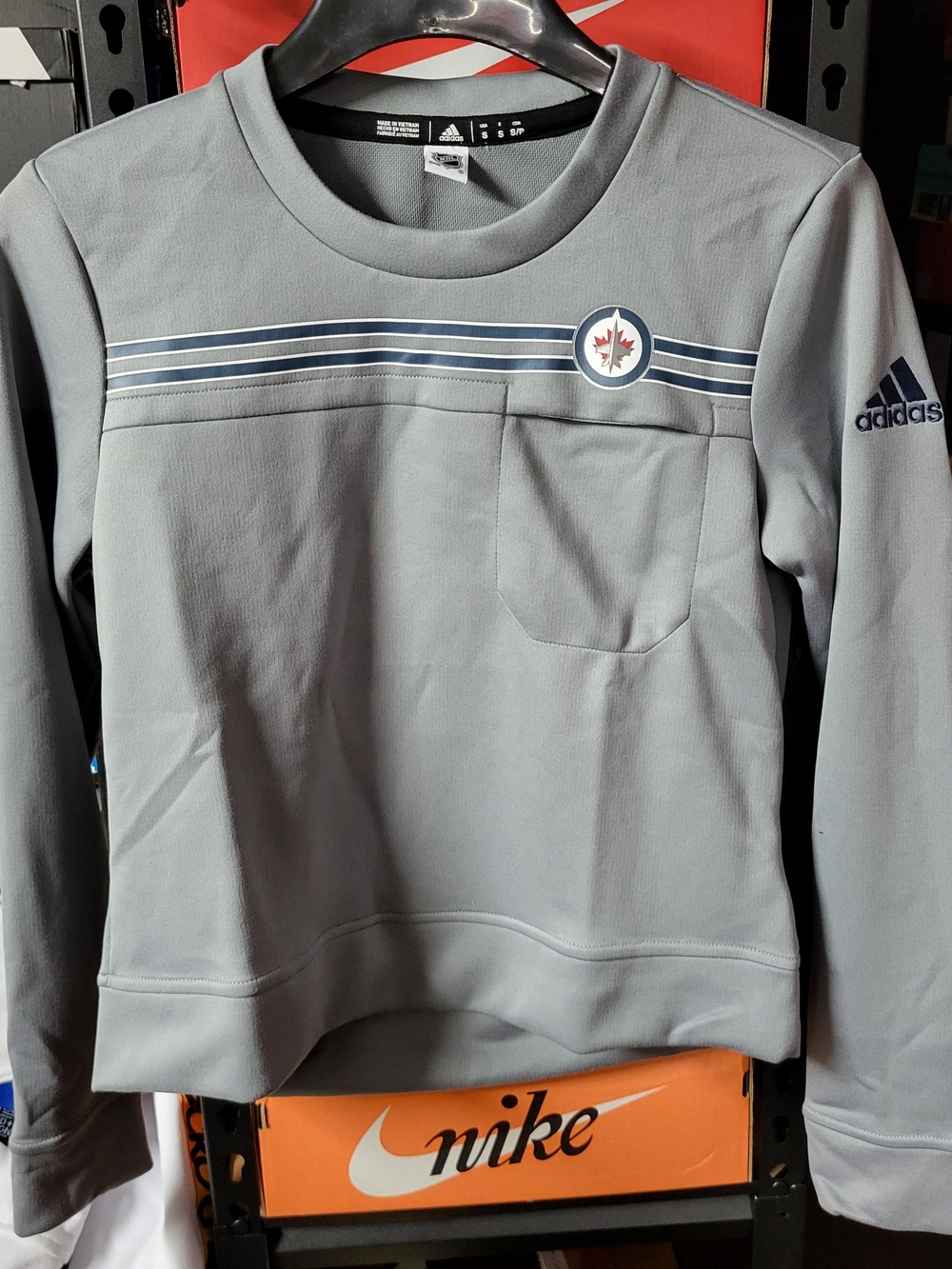 *NEW* Adidas NHL Winnipeg Jet Aeroready Women's Crewneck Sweatshirt Size Small